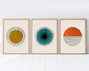Wallity Huhu12 Pintura Decorativa en MDF con Marco (3 Piezas) 50 x 70 cm